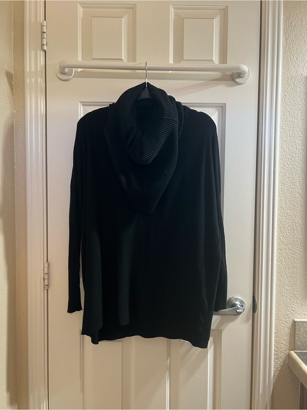 Women's Black Cowl Neck Sweater - Classic Cozy Knit
